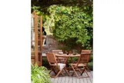 BRAND NEW JOHN LEWIS 4-SEAT FOLDING EUCALYPTUS WOODEN GARDEN BISTRO SET RRP £448