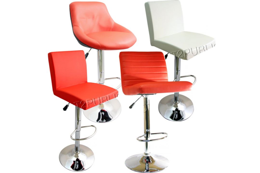 10 X BARSTOOLS FAUX LEATHER PLASTIC METAL BASE BREAKFAST KITCHEN STOOLS RRP £300 - Image 2 of 7
