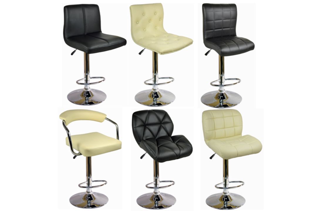 10 X BARSTOOLS FAUX LEATHER PLASTIC METAL BASE BREAKFAST KITCHEN STOOLS RRP £300 - Image 4 of 7