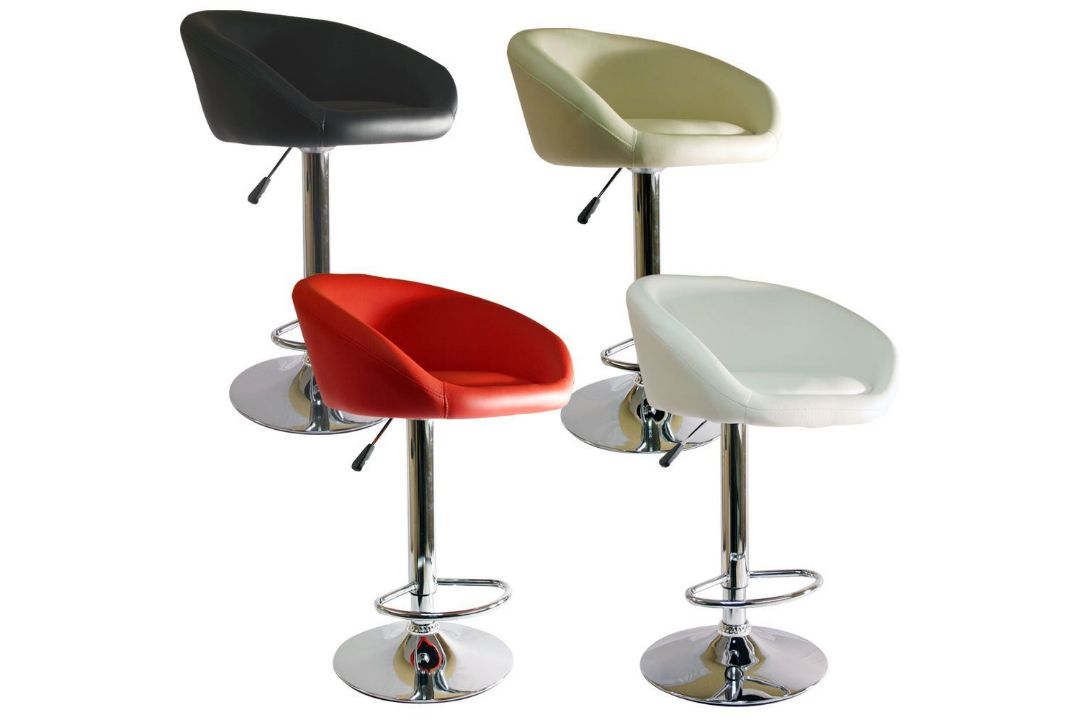 10 X BARSTOOLS FAUX LEATHER PLASTIC METAL BASE BREAKFAST KITCHEN STOOLS RRP £300 - Image 3 of 7