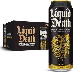 250 X BRAND NEW 12-PACK LIQUID DEATH SPARKLING WATER 500ML - UK EXP 2026