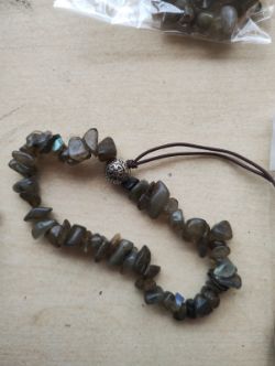 LABRADORITE SILVER BALL BRACELET CRYSTAL GEMSTONE BRACELETS - ORIGINAL PACKAGING - JOBLOT OF 13
