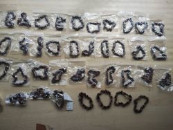 RAINBOW TOURMALINE GEMSTONE CHRYSTAL CHIP BRACELETS - NEW IN ORIGINAL PACKAGING - JOBLOT OF 41