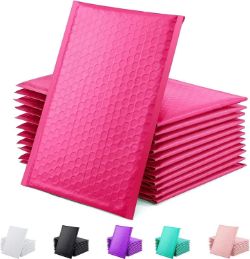 PINK METALLIC BUBBLE MAILER 240MM X 350MM (BOX OF 100) MAILING ENVELOPES SELF SEAL FOIL