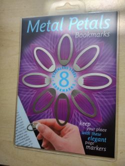 METAL PETAL BOOKMARKS PACKS OF 8 STAINLESS STEEL BOOKMARKS - NEW - JOBLOT OF X60