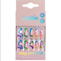 252 X BRAND NEW LL STAY PRESSED PRESS ON NAIL KIT SWIRLS