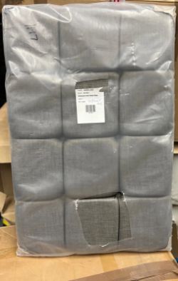 UNIVERSAL LINEN DIVAN BASE GREY HEADBOARD ONLY DOUBLE 4FT NEW PACKAGES