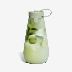 60 X BRAND NEW STOJO COLLAPSIBLE BOTTLE TRANSLUCENT 590ML SAGE