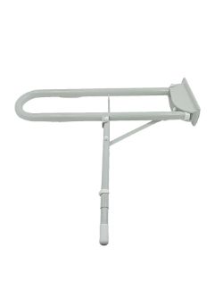 JOBLOT 10X HANDRAIL GRAB RAIL DISABLED BATHROOM GREY 760MM DROP DOWN LEG HINGED ARM