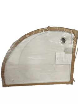 WHITE SLATE EFFECT STONE RESIN SHOWER TRAY ANTI SLIP TRAY HIDDEN WASTE