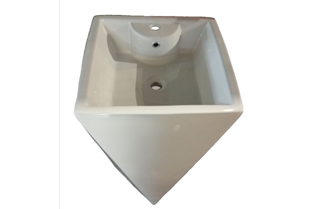 5 X FLOOR STANDING SQUARE BASIN 500 MM DESIGNER WASHROOM BASIN HAND PEDESTAL BASIN - Image 3 of 7