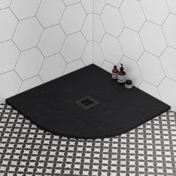 SHOWER TRAY QUADRANT SLATE BLACK TEXTURED 900 X 900 X 35MM S7103BK 229514