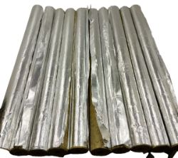110 X UNITS ROCKWOOL PIPE INSULATION 21-25M X 1000MM LENGTHS X10 FOIL BACKED 171229