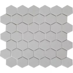 MOSAIC TILE SHEETS FROSTED MATT PLAIN GREY GLASS EFFECT 300 X 300 MM - 5 SHEETS