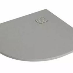 QUADRANT SHOWER TRAY FOR ENCLOSURE 900 X 900 MM QUAD LIGHT GREY SLATE EFFECT