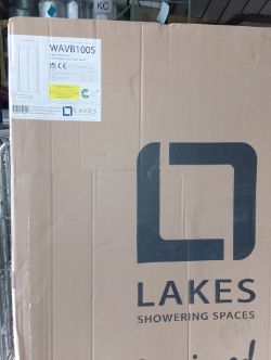 1000MM LAKES WAVE BIFOLD DOOR SEMI FRAMED 6 MM GLASS SILVER