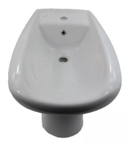 JOBLOT X6 BATHROOM BIDET BACK TO WALL CERAMIC ONE TAP HOLE TWYFORD 57 X 40 X 42 WHITE