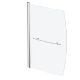 BATH SCREEN SHOWER OVER BATH TOWEL RAIL CHROME SMALL BATHROOM GLASS 1400 X 855 MM - Image 1 of 5