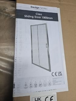 SHOWER SLIDING DOOR 100MM WIDE X 1850 TALL