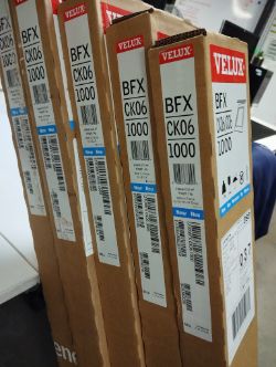 5 X VELUX BFX CK06 1000 550 MM X 1180 MM UNDERFELT COLLAR