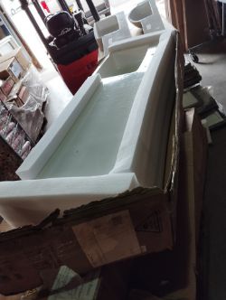 SINK BASIN INSTINCT ISOCAST BASIN AND WORKTOP 1500 X 355MM INIS1500S