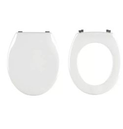 14 X TOILET SEAT BATHROOM WHITE OVAL SHAPE HEAVY DUTY THERMOSET DUDLEY FRANCESCA
