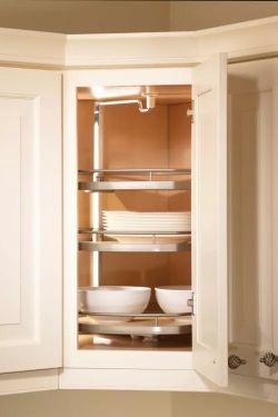 TWISTER CORNER CUPBOARD STORAGE SET 720 MM 2 SHELFS CHROME MODERN KTWCU720C