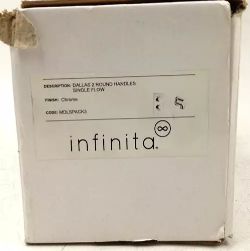 SHOWER HANDLE CONTROL SET SINGLE FLOW ROUND CHROME INFINITA DALLAS MDLSPACK3