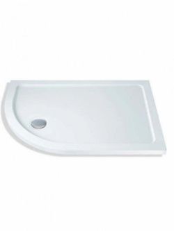 SHOWER TRAY QUAD OFFSET 900 X 760 MM LEFT HAND LOW PROFILE 45MM ACRYLIC