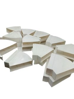 JOBLOT X 23 HORIZONTAL BEND 45º AXIA 204 MM X 60 MM WHITE PLASTIC BEND 249944A