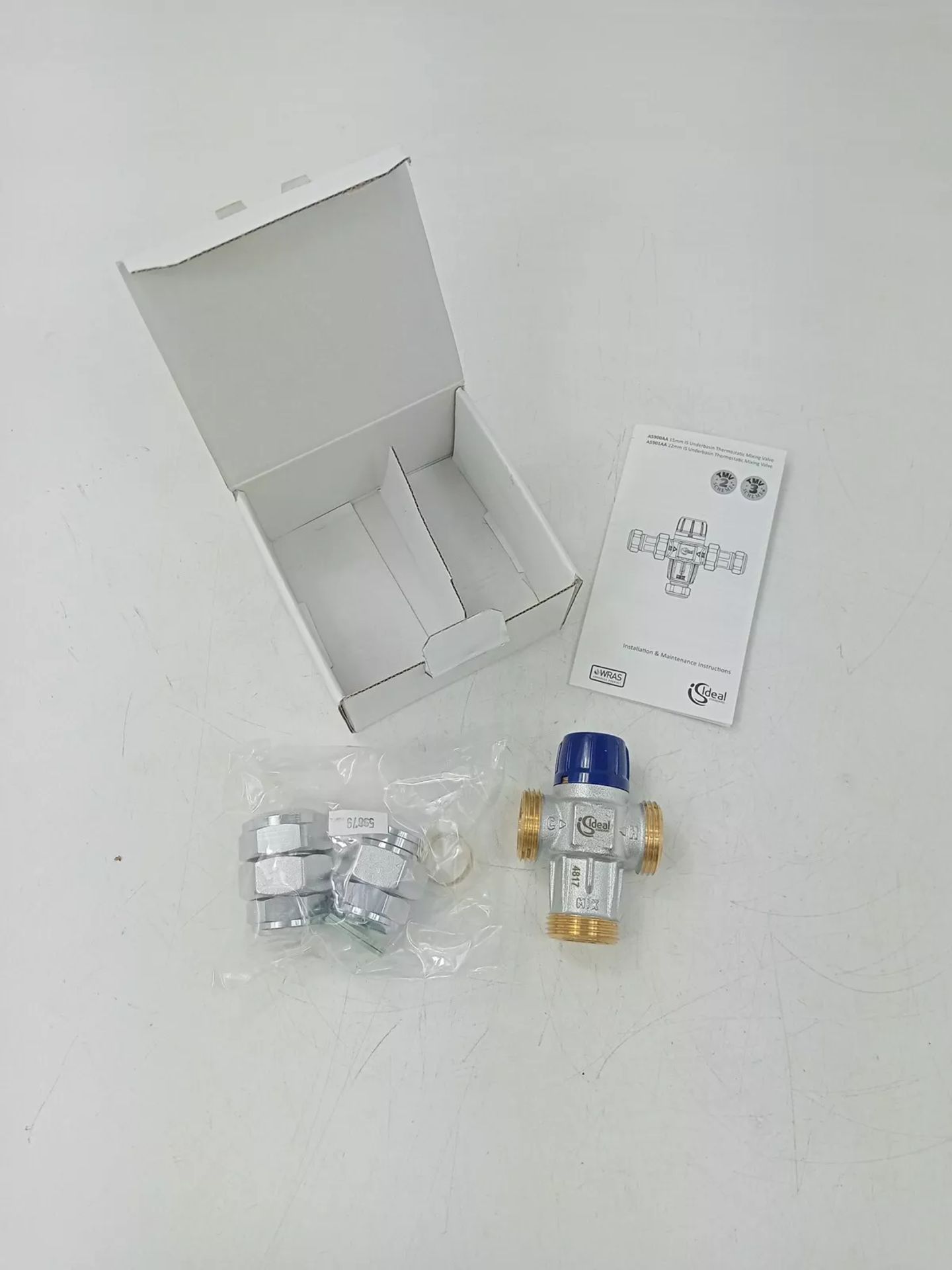 5 X 22MM THERMOSTATIC MIXING VALVE IDEAL STANDARD CHROME UNDERBASIN A5901AA - Image 3 of 5