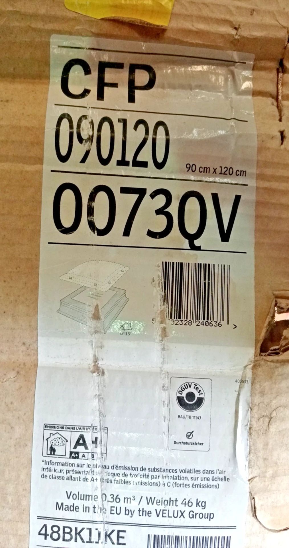 VELUX CFP 090120 0073QV FIXED FLAT ROOF WINDOW BASE - 900 MM X 1200 MM SC1C - Image 2 of 5