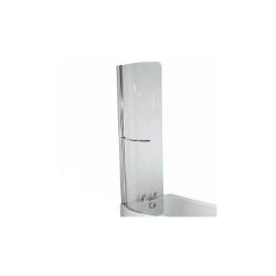 JOBLOT OF 3 X CURVED BATH SHOWER SCREEN LEFT HAND GLASS TWYFORD GALERIE OPTIMISE GP3968CP