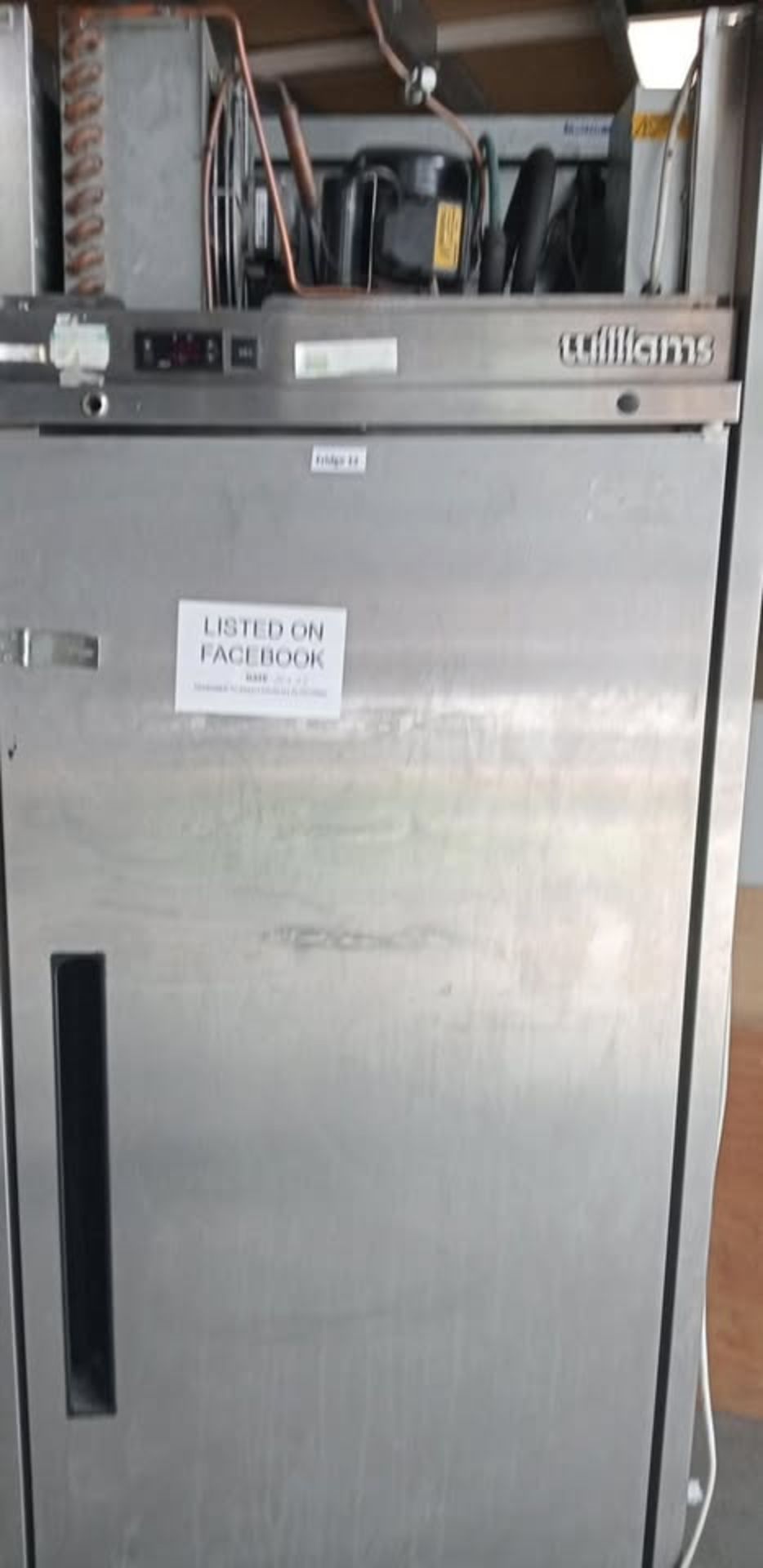 COMMERCIAL FRIDGE 620 LITRE SINGLE DOOR 6FT HIGH STAINLESS STEEL WILLIAMS (M2C) - Image 5 of 6