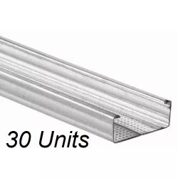 30 UNITS - SINIAT GTEC DRYLINER CHANNEL RD1 0.5MM X 2700MM