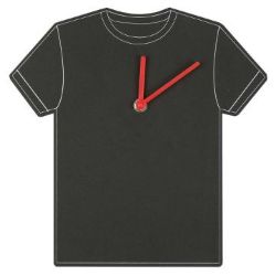 207X O'DECO WALL CLOCKS M T-SHIRT - BLACK