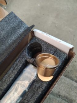 GERMAN-MADE 100X28CM BRUSHED GOLD FLOOR DRAIN, NEW.