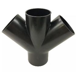 JOBLOT X12 GEBERIT HDPE DOUBLE BRANCH FITTING 45 ° DEGREE 110 / 110 / 110 EN1519