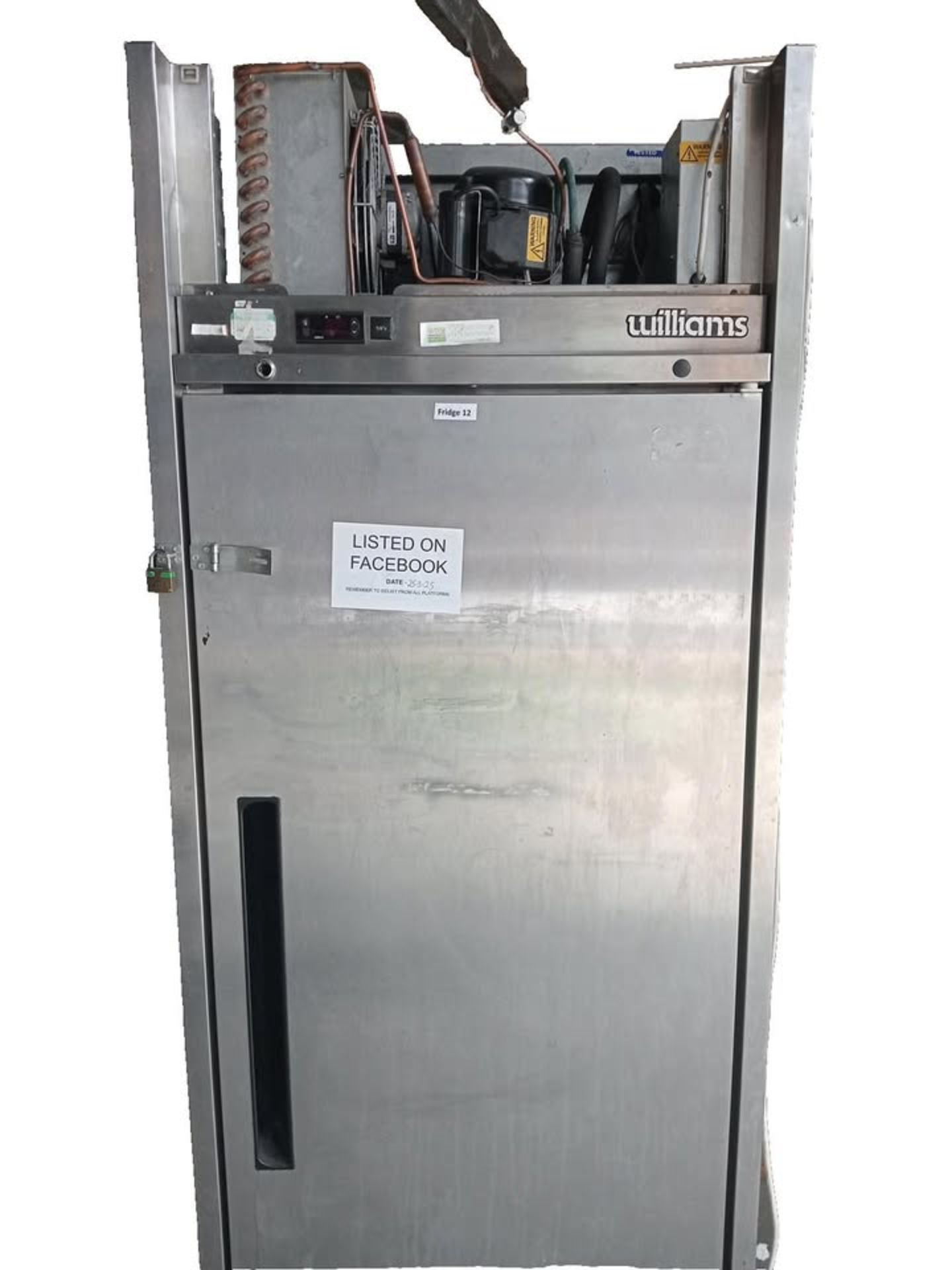 COMMERCIAL FRIDGE 620 LITRE SINGLE DOOR 6FT HIGH STAINLESS STEEL WILLIAMS (M2C) - Image 6 of 6