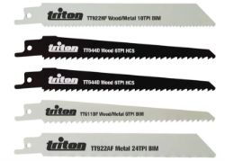 APPROX 525 PACKS OF 5 TRITON RECIP SAW BLADE SET 150MM