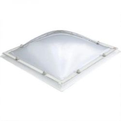 EM-DOME SQUARE ARMOURED DOME WINDOW 860 MM X 860 MM WITH PVC UPSTAND KURB 16/20