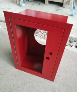 RED METAL FIRE CABINET FOR LANDING VALVE - BARE BODY - HEAVY DUTY 670 X 465MM FACE - NEW NO BOX