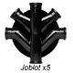 JOBLOT X5 UNDERGROUND DRAINAGE ACCESS CHAMBER BASE 490MM, 4 OUTLETS 130MM - Image 1 of 7