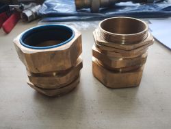 BRASS A2 CABLE GLANDS - BS6121 - PAIR - NEW NO BOX