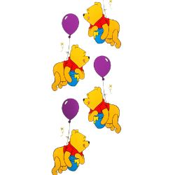 646X VITROSTATIC WINDOW GLASS DECOR - WINNIE THE POOH - (L)150 X (W)45CM