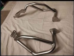 LOWER ENGINE GUARD FRAME CRASH BAR STEEL SILVER FIT FOR HONDA CRF 1100L 20-22 21- NEW