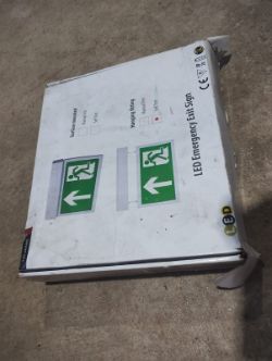 220-240VAC LED EMERGENCY EXIT SIGN -SELF TEST - NEW IN ORIGINAL BOX