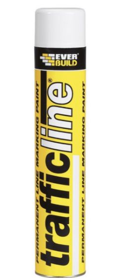 WAREHOUSE CLEARANCE 120X EVERBUILD TRAFFIC LINE WHITE 700ML BIG SPRAY PAINT
