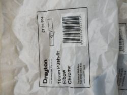 DRAYTON 10MM PUSH FIT ELBOW CHROME - QTY 1 - 0705904 - JOBLOT OF 30 PACKS - NEW