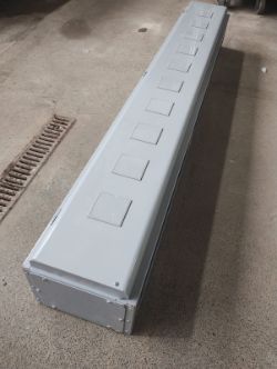 EATON SIDE MOUNTED METERING ENCLOSURE - 10 SPACES, BLANKING PLATES, NEW - 2030L X 255D X 300MM
